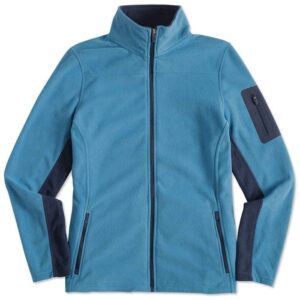 Ladies Color block Full-Zip Microfleece Jacket