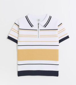 White Stripe Polo Shirt