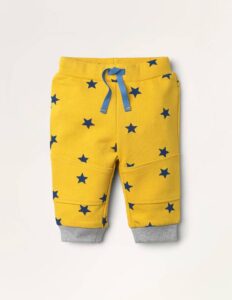 Boys Printed Warrior Knee Joggers – Honeycomb Yellow Star