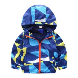 Boys Windbreaker Jackets Coats Kids Outerwear Sport Hoodie Clothes