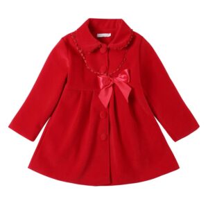 Girl Butterfly Dish Lace Jacket Medium Length Coat