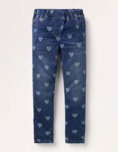 Girls Flex Denim Leggings – Mid Vintage Heart