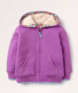 Girl’s Lined Hoodie – Light Clover Purple