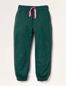 Girls Sparkle Side Stripe Trousers – Emerald Night